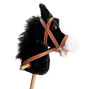 Steckenpferd aus Holz mit Sound - Schwarz