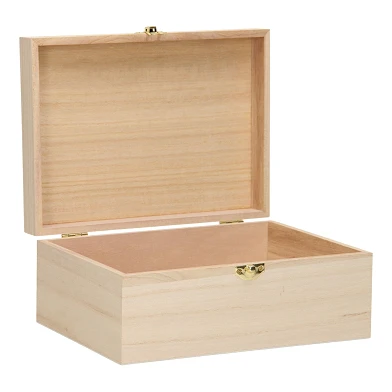 Boîte en bois format A5 avec couvercle à rabat