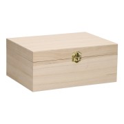 Boîte en bois format A5 avec couvercle à rabat