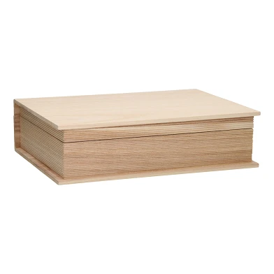 Boîte en bois en forme de livre