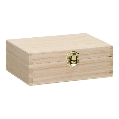 Kartenbox aus Holz mit Klappdeckel