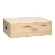 Aufbewahrungsbox, rechteckig, mit Scharnierdeckel, Kiefernholz