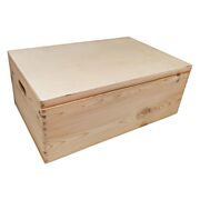 Kiefer Aufbewahrungsbox mit Klappdeckel (40x30x23cm)