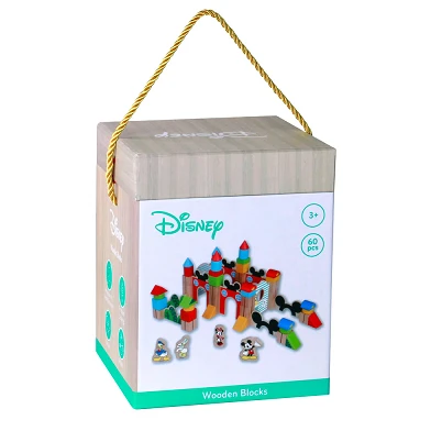 Ensemble de blocs en bois Disney Mickey Mouse , 60 pièces