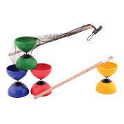 Diabolo coloré avec des bâtons en bois