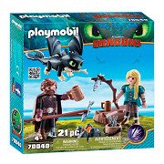 Playmobil Dragons 70040 Schluckauf und Astrid Spielset