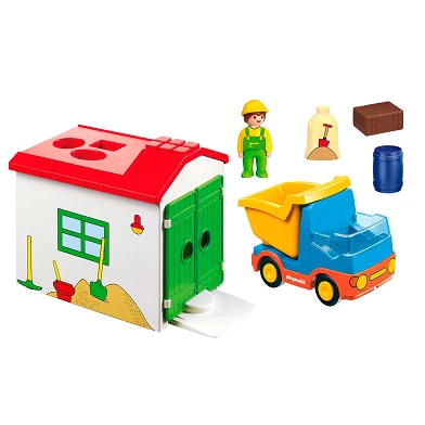 Playmobil 1.2.3. Arbeiter mit Sortiergarage - 70184