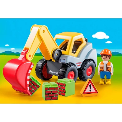 Playmobil 1.2.3. Tractopelle - 70125