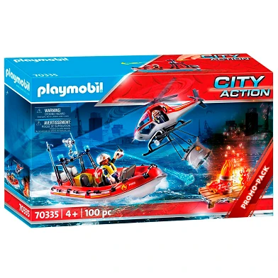 Playmobil 70335 Brandweermissie met Helikopter en Boot