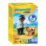 Playmobil 1.2.3. Tierarzt mit Hund - 70407