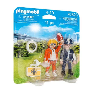 Playmobil City Life Duopack Médecin urgentiste et policière - 70823