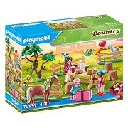 Fête d'anniversaire des enfants Playmobil Country à la ferme des poneys - 70997