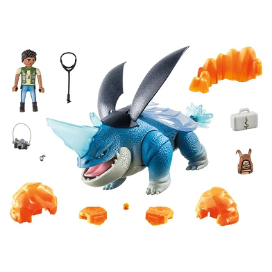 Playmobil Dragons : Les Neuf Royaumes Ploughhorn & D'Angelo - 71082