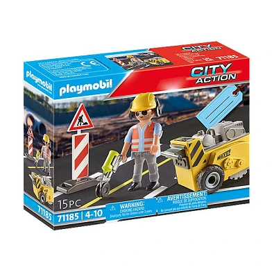 Playmobil City Action 71185 Ouvrier du bâtiment avec coupe-bordure