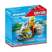 Playmobil City Life Noodmotorfiets met zwaailicht - 71205