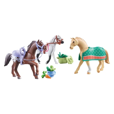 Playmobil Horses of Waterfall 3 Paarden met Accessoires - 71356
