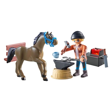 Playmobil Horses of Waterfall Hufschmied: Ben und Achilles – 71357