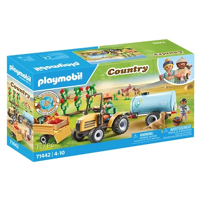 Playmobil My Life Tracteur avec remorque et réservoir d'eau - 71442