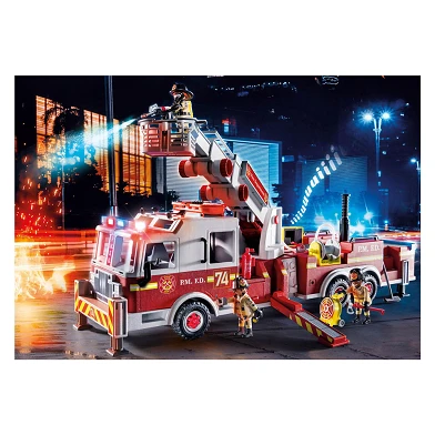 Playmobil Action Heroes Camion de pompiers : Échelle de tour américaine - 70935