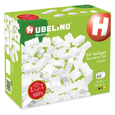 Blocs de construction Hubelino blancs, 60 pièces.