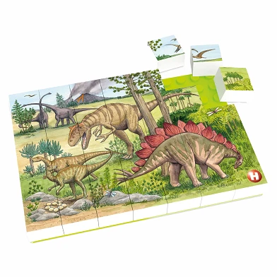 Hubelino Blockpuzzle Dinosaurierwelt, 35 Teile.