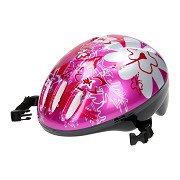 Fahrradhelm, Größe 50-54 – D – Pink/Silberblume