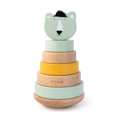 Trixie Stapelspielzeug aus Holz – Mr. Eisbär, 7 Teile.