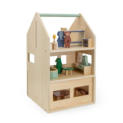 Trixie Puppenhaus aus Holz mit Zubehör