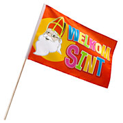 Wehende Flagge Willkommen Sint