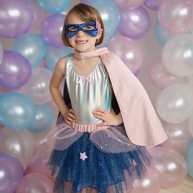 Super-Duper Heroine Dress Up Set Rose/Bleu Marine, 4-6 ans