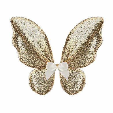 Verkleidungsset Schmetterling Gold mit Stab, 4-6 Jahre