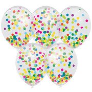 Confetti Ballonnen Kleur, 5st.
