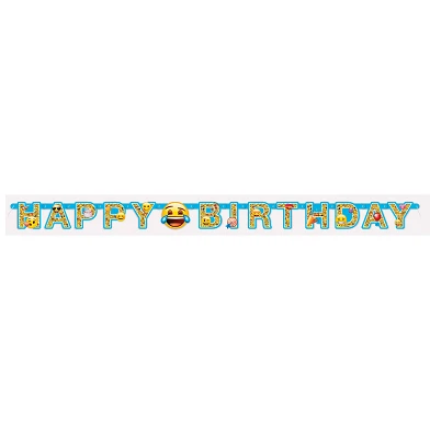 Buchstabengirlande Emoji Happy Birthday
