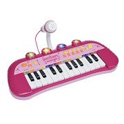 Bontempi Tastatur mit Mikrofon Pink