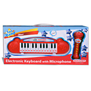 Bontempi Mini-Tastatur mit Karaoke-Mikrofon - Rot