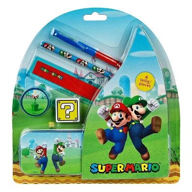 Super Mario Schoolset in Blik, 7dlg.