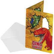 Dino-Einladungen, 6St.