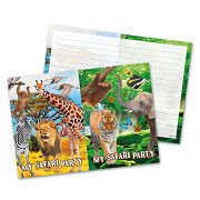 Safari-Einladungen, 8 Stück