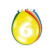Zahlenballons 6 Jahre, 8St.