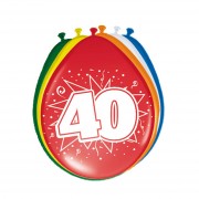 Figurenballons 40 Jahre, 8St.
