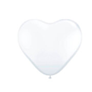 Herzballons - Weiß, 8 Stück