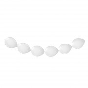 Weiße Knopfballons, 8 Stück