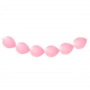 Rosa Knotenballons, 8 Stück.