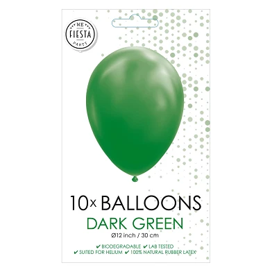 Ballons Vert Foncé 30cm, 10pcs.