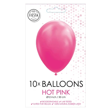 Ballonnen Hard Roze 30cm, 10st.