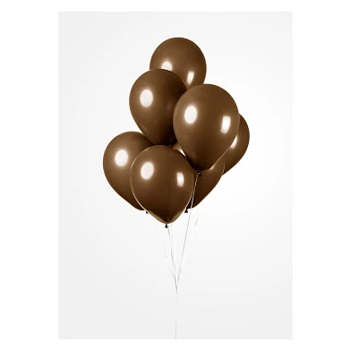 Luftballons Braun, 30cm, 10 Stk.