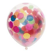 Konfetti-Luftballons, Papier-Konfetti-Mix, 30 cm, 6 Stück.
