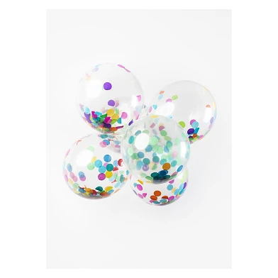 Ballons Confettis en Papier Confetti Mix 30cm, 6 pcs.