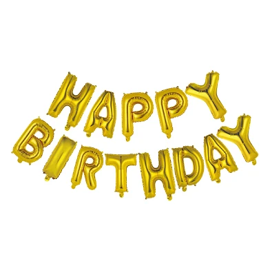 Folienballontext Alles Gute zum Geburtstag Gold