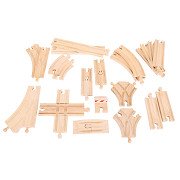 Bigjigs Holzschienen Erweiterungsset, 25-tlg.